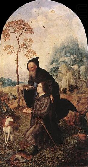 St Anthony with a Donor, Jan Gossaert Mabuse